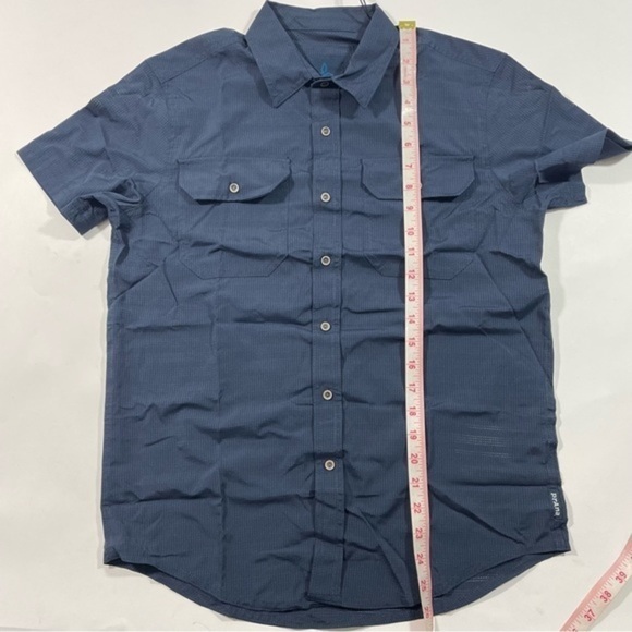 New Prana Mens Nautical Blue Short Sleeve size XS - Picture 6 of 7